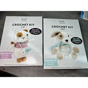 Needle Creations Crochet Kit Cat & Dog, 2 Kits Complete Set